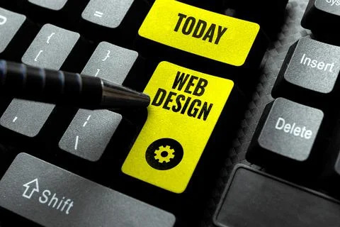 Conceptual display Web Design. Internet Concept who is responsible of production Stock Photos