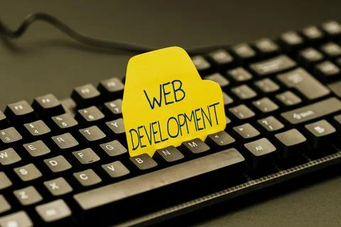 Conceptual display Web Development. Conceptual photo dealing with developing Foto stock