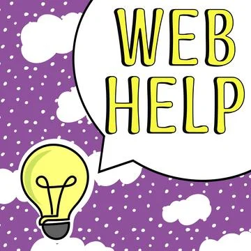 Conceptual display Web Help. Business showcase procedural or reference Illustrazione stock