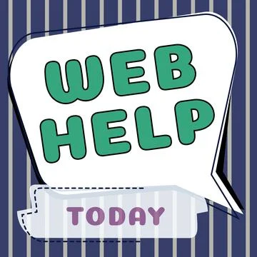Conceptual display Web Help. Conceptual photo procedural or reference 스톡 일러스트