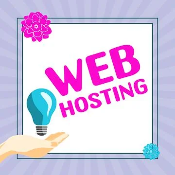 Conceptual display Web Hosting. Business overview The activity of providing Stock Illustration