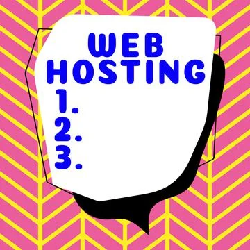 Conceptual display Web Hosting. Word Written on The activity of providing Stock Illustration