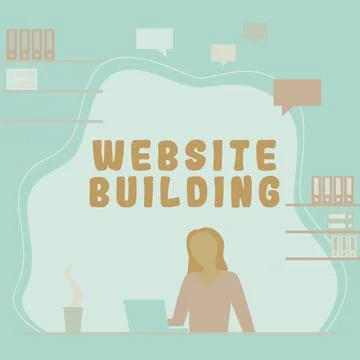 Conceptual display Website Building. Word Written on site is constructed Ilustración de archivo