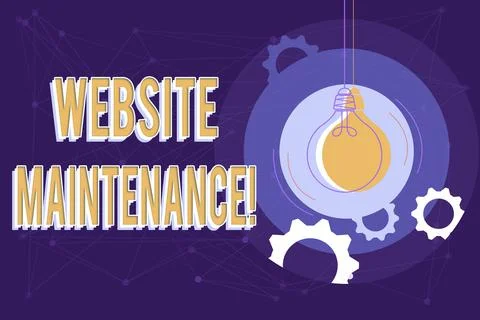 Conceptual display Website Maintenance. Internet Concept act of regularly Stock-Illustration