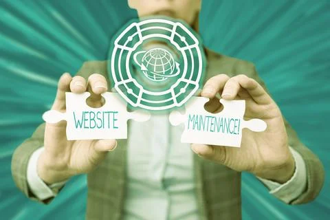 Conceptual display Website Maintenance. Internet Concept act of regularly Stock-Fotos