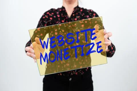 Conceptual display Website Monetize. Internet Concept critical component to 写真素材
