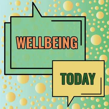 Conceptual display Wellbeing. Internet Concept A good or satisfactory condition Stock Illustration