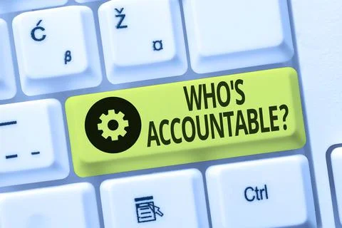 Conceptual display Who S Accountable. Concept meaning answerable for something Foto stock