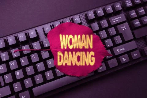 Conceptual display Woanalysis Dancing. Concept meaning confident that dances Stock Photos