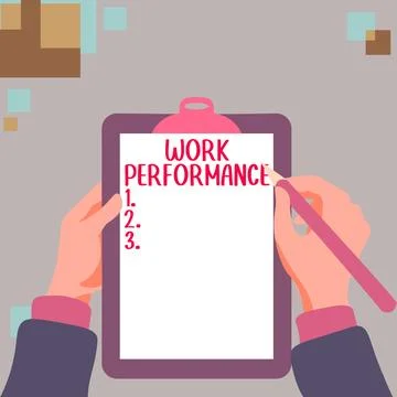 Conceptual display Work Performance. Word Written on A job that is not permanent Stock Illustration