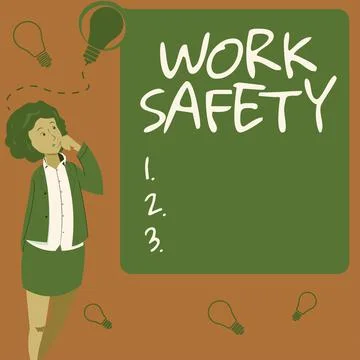 Conceptual display Work Safety. Word Written on preventive measures applied by Stock Illustration