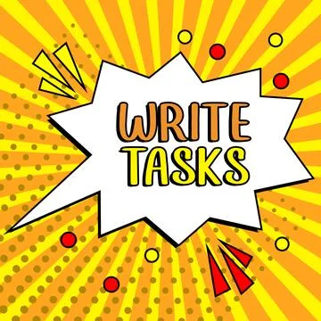 Conceptual display Write Tasks. Business idea assigned piece of work often to be 스톡 일러스트