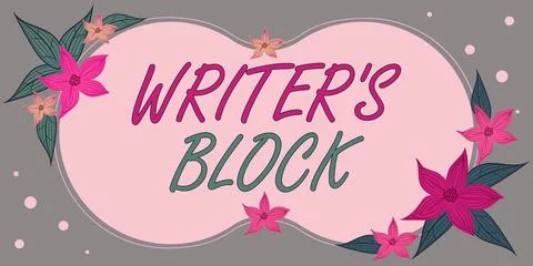 Conceptual display Writer S Block. Conceptual photo Condition of being unable to 스톡 일러스트