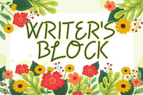 Conceptual display Writer s is BlockCondition of being unable to think of what 스톡 일러스트
