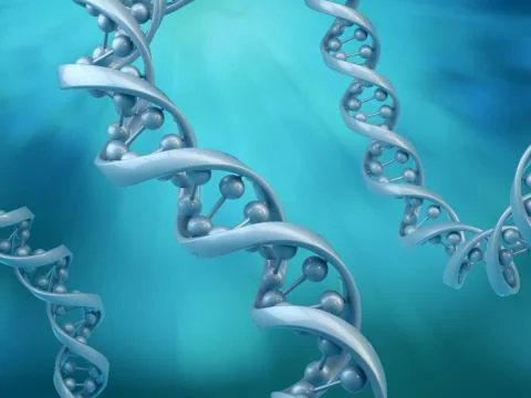 Conceptual dna strands Stockillustratie