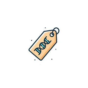 Conceptual DNA tag vector design for scientific branding and genetic resear.. Illustrazione stock