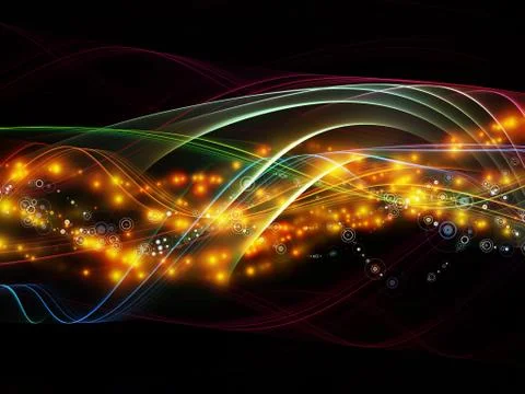 Conceptual Dynamic Network 스톡 일러스트