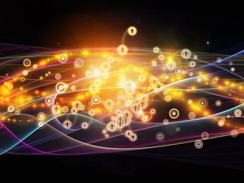 Conceptual Dynamic Network Illustrazione stock