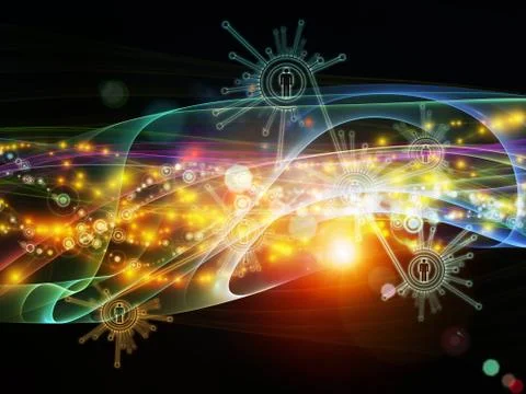 Conceptual Dynamic Network Stock Illustration