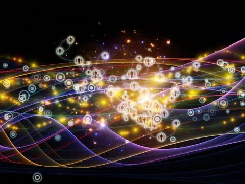 Conceptual Dynamic Network 스톡 일러스트
