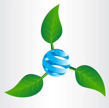 Conceptual eco icon. Stock Illustration