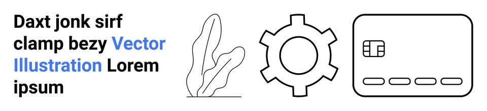 Conceptual Elements for Technology, Nature, and Finance with Dummy Text and.. Stockillustratie