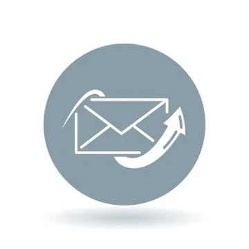 Conceptual email arrow icon Stock Illustration