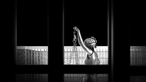 Conceptual example on life in prison 3d rendering Stock Illustration