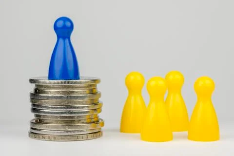 Conceptual financial position. Stock Photos