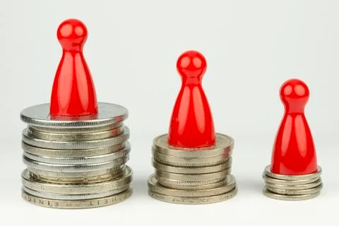 Conceptual financial position. Stock Photos