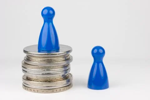 Conceptual financial position. Stock Photos