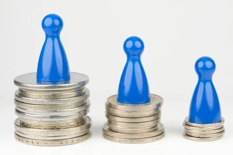 Conceptual financial position. Stock Photos