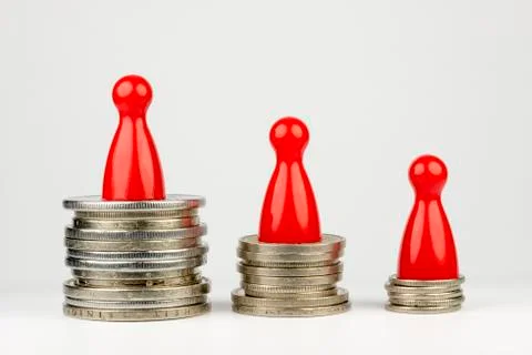 Conceptual financial position. Stock Photos