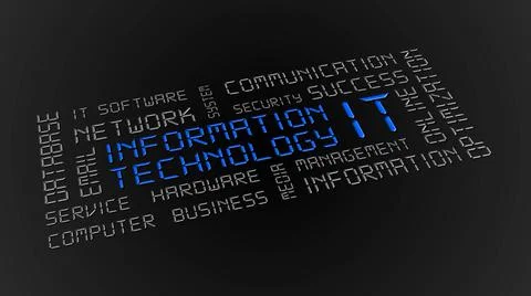 Conceptual focus on IT or ITSM Information Technology Service Management Ilustração Stock