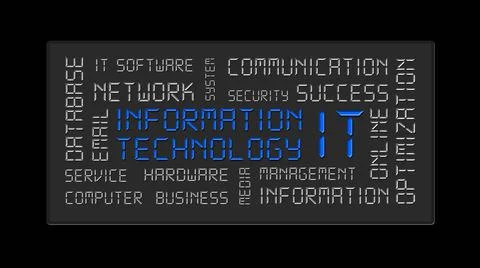 Conceptual focus on IT or ITSM Information Technology Service Management Stock Illustration
