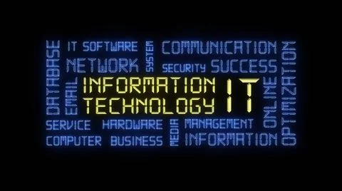 Conceptual focus on IT or ITSM Information Technology Service Management Stock Illustration