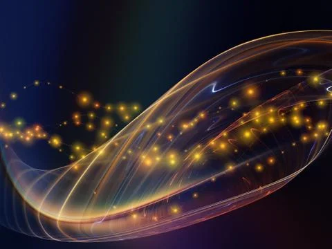 Conceptual Fractal Waves Stock Illustration