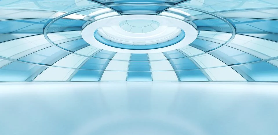 Conceptual future style interior. plenty empty space to place your logo Illustrazione stock