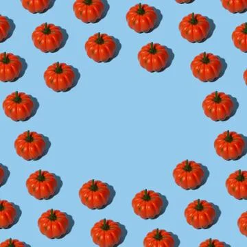 Conceptual halloween pattern with decorative pumpkin. Stock Photos