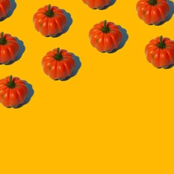 Conceptual halloween pattern with decorative pumpkin. Stock Photos