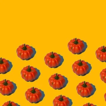 Conceptual halloween pattern with decorative pumpkin. Stock Photos