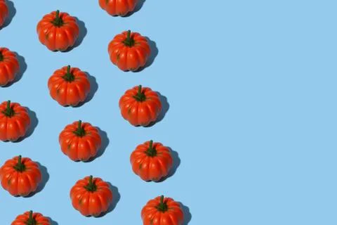 Conceptual halloween pattern with decorative pumpkin. Stock Photos