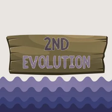 Conceptual hand writing showing 2Nd Evolution. Business photo showcasing change Stock Illustration