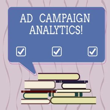 Conceptual hand writing showing Ad Campaign Analytics. Business photo text Stock Illustration