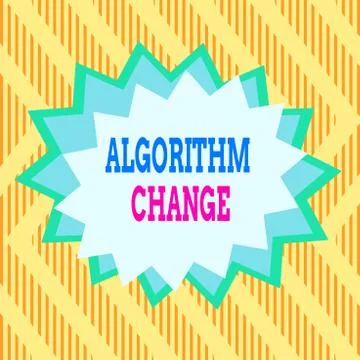 Conceptual hand writing showing Algorithm Change. Business photo text change in イラスト素材
