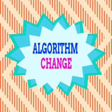 Conceptual hand writing showing Algorithm Change. Business photo text change in Stock Illustration