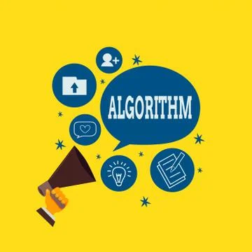 Conceptual hand writing showing Algorithm. Business photo showcasing a method or Stock Illustration