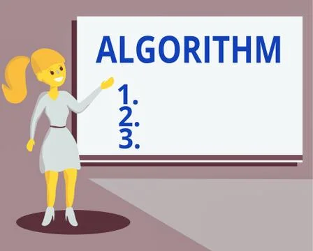 Conceptual hand writing showing Algorithm. Business photo text procedure for Stock Illustration