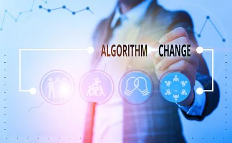 Conceptual hand writing showing Algorithm Change. Business photo showcasing 写真素材
