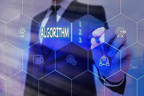 Conceptual hand writing showing Algorithm. Business photo text a method or set Stockfoto's